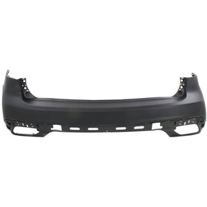 Rear Bumper Cover Primed For 2014-2016 Acura MDX Without Parking Aid Sensor Holes And Lane Keep Assist Replacement REPA760117P