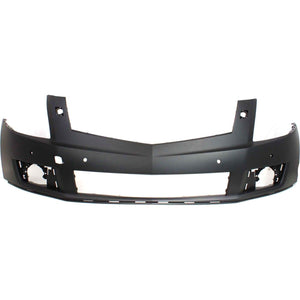 Front Bumper Cover Upper Primed For 2010-2012 Cadillac SRX With HLW and PAS Holes CAPA Replacement REPC010325PQ