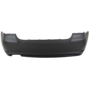 Rear Bumper Cover Primed For 2009-2011 BMW 3-Series Without PDC Snsr Holes Sedan CAPA Replacement REPB760125PQ