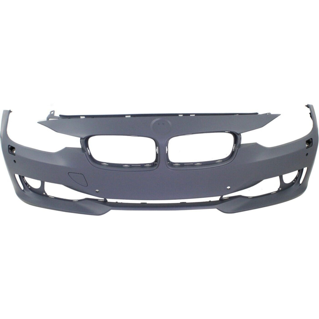 Front Bumper Cover Primed For 2012-2015 BMW 3-Series Without M Sport Line | IPAS With HLW/PDC Holes/Cam Replacement REPB010365P