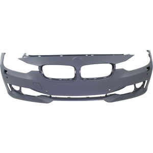 Front Bumper Cover Primed For 2012-2015 BMW 3-Series Without M Sport Line | IPAS With HLW/PDC Holes/Cam Replacement REPB010365P