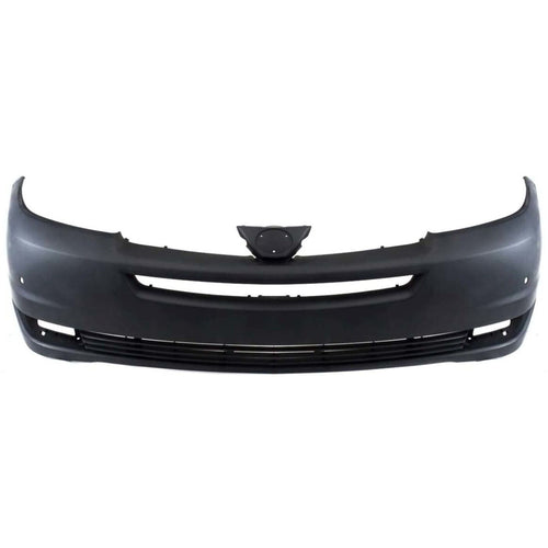 Front Bumper Cover Primed For 2004-2005 Toyota Sienna Without Park Assist Snsr Holes With Radar Cruise Control Replacement T010340P