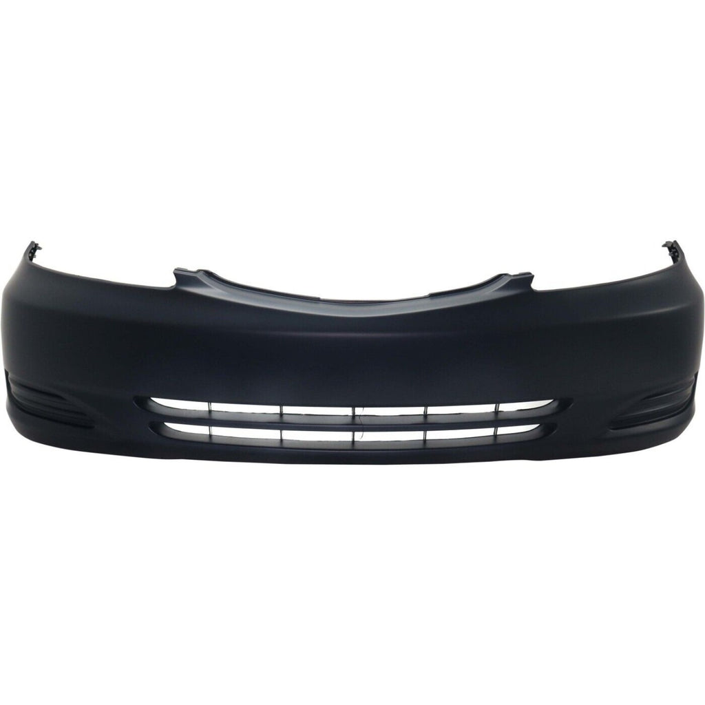 Front Bumper Cover Primed For 2002-2004 Toyota Camry Without Fog Light Holes LE/XLE Models USA Built Vehicle CAPA Replacement T010310PQ