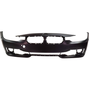 Front Bumper Cover Primed For 2012-2015 BMW 3-Series Without M Sport Line | HLW/PDC Holes/IPAS/Cam Modern/Luxury/Sport Line Mdls Replacement REPB010364P