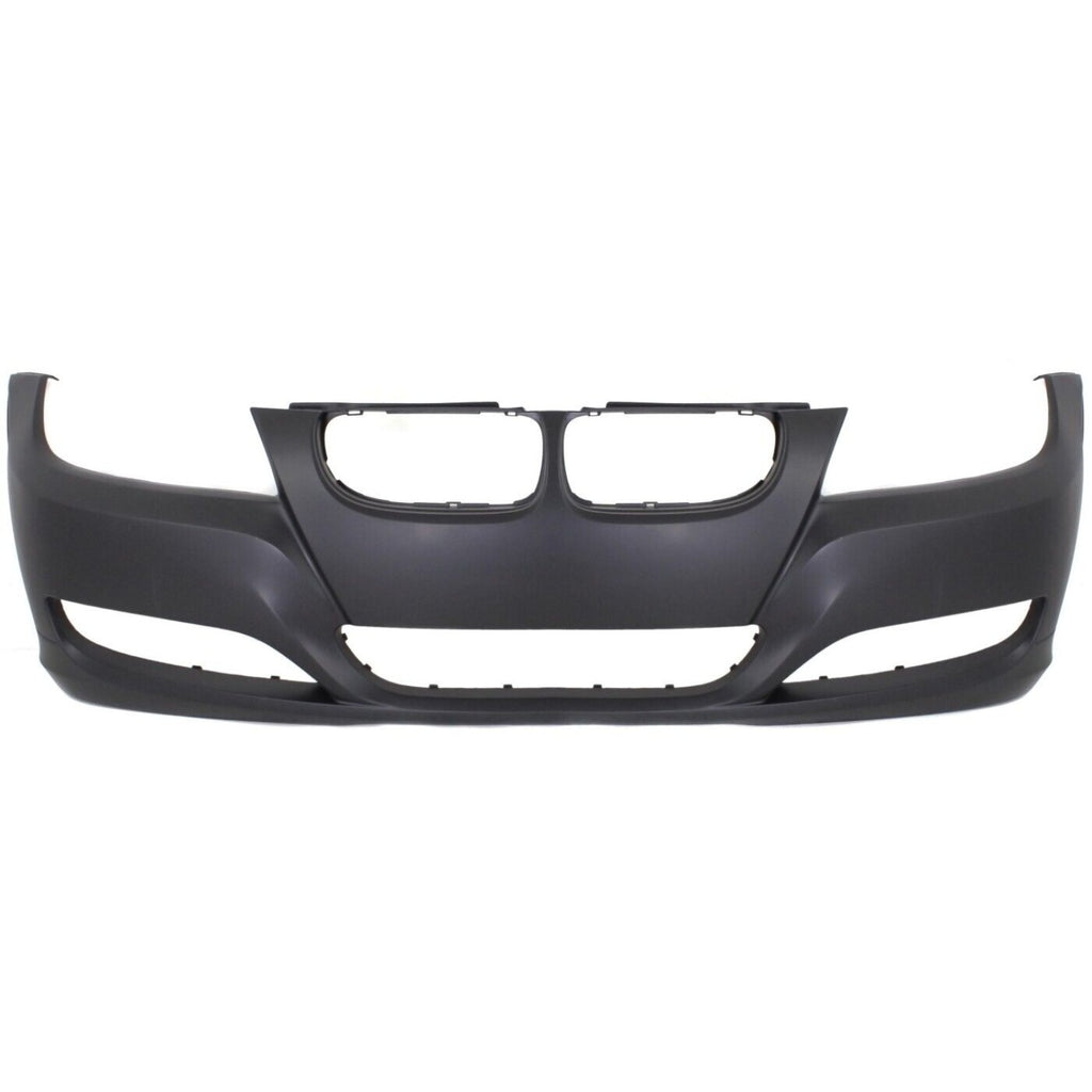 Front Bumper Cover Primed For 2009-2012 BMW 3-Series Without PDC Snsr Holes | Headlight Washer Holes Replacement REPB010347P