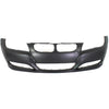 Front Bumper Cover Primed For 2009-2012 BMW 3-Series With PDC Snsr Holes Without Headlight Washer Holes Replacement REPB010350P