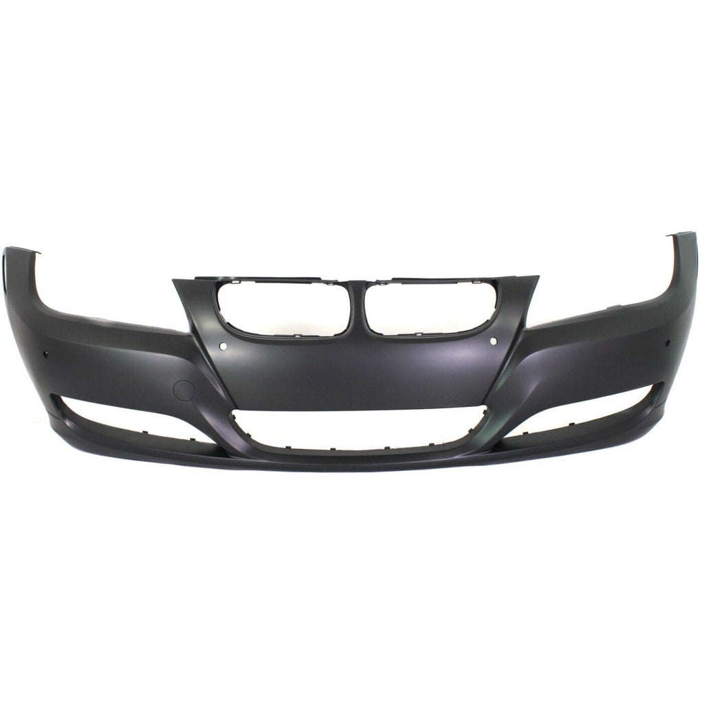 Front Bumper Cover Primed For 2009-2012 BMW 3-Series With PDC Snsr Holes Without Headlight Washer Holes Replacement REPB010350P