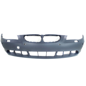 Front Bumper Cover Primed For 2004-2007 BMW 5-Series Without M Pkg Replacement B010329P