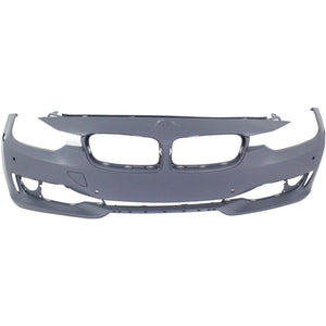 Front Bumper Cover Primed For 2012-2015 BMW 3-Series Without M Sport Line | HLW Holes/IPAS With PDC Holes/Cam Modern/Luxury/Sport Line Mdls Replacement REPB010361P