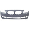 Front Bumper Cover Primed For 2011-2013 BMW 5-Series Without M Pkg | Park Distance Control Sensor Holes Replacement REPB010375P