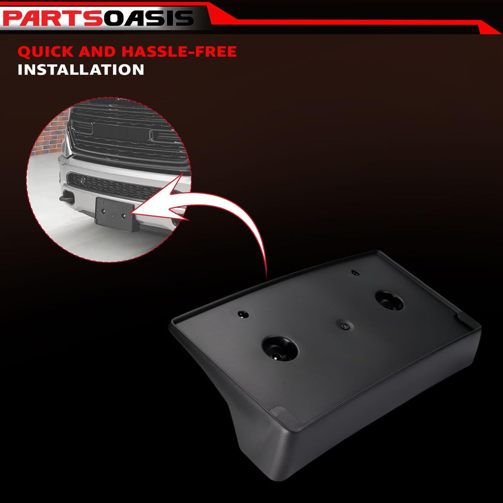 New Aftermarket Front License Plate Bracket Except Rebel/TRX/TRX Launch Edition Models Compatible with Ram 1500 2019-2024 Replaces OE CH1068151 | 68274215AE