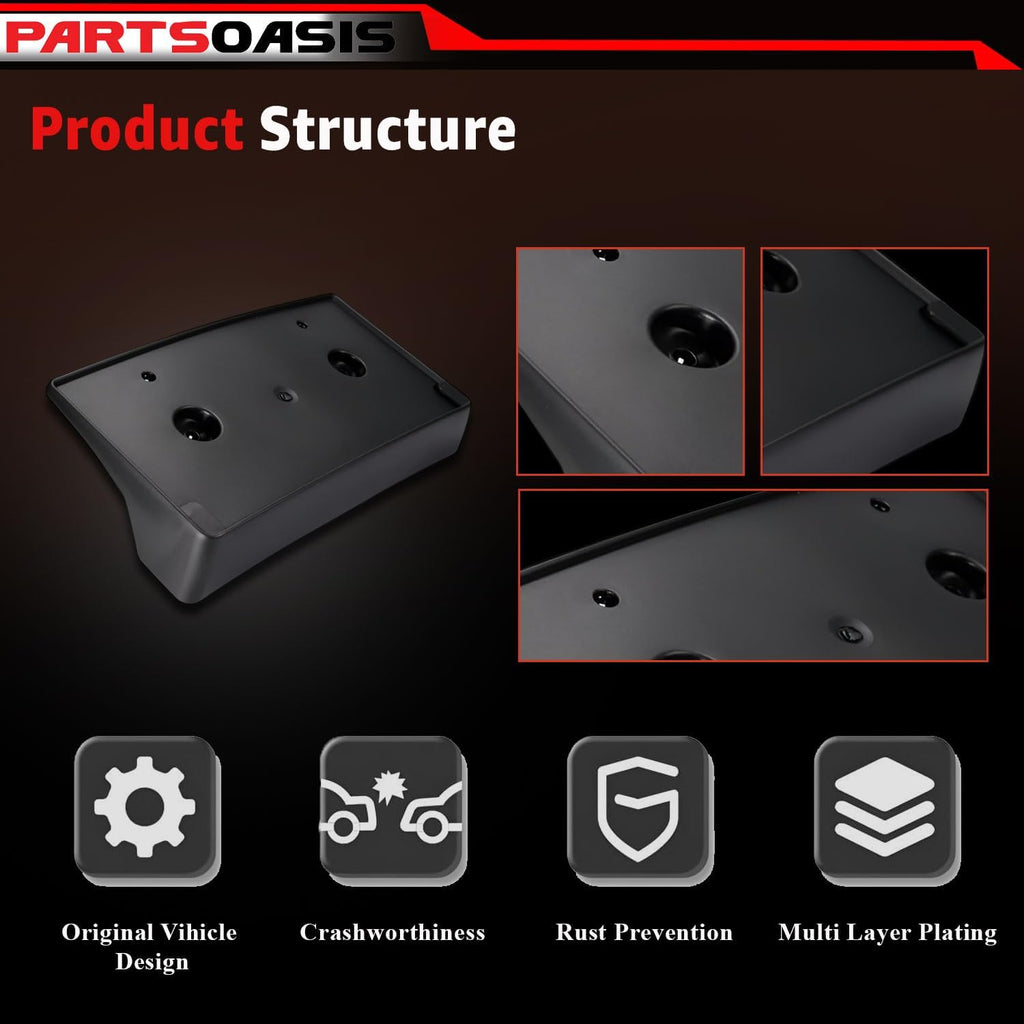 New Aftermarket Front License Plate Bracket Except Rebel/TRX/TRX Launch Edition Models Compatible with Ram 1500 2019-2024 Replaces OE CH1068151 | 68274215AE