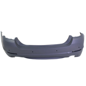 Rear Bumper Cover Primed - CAPA For BMW 535I | ACTIVE HYBRID 5 2011-2013 With M PackageWith Park Distance Control Sensor Holes Replacement REPB760160PQ