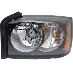 Head Lamp Left Driver Side For 2006-2007 Dodge Dakota Assembly Halogen Black Interior Replacement D100140