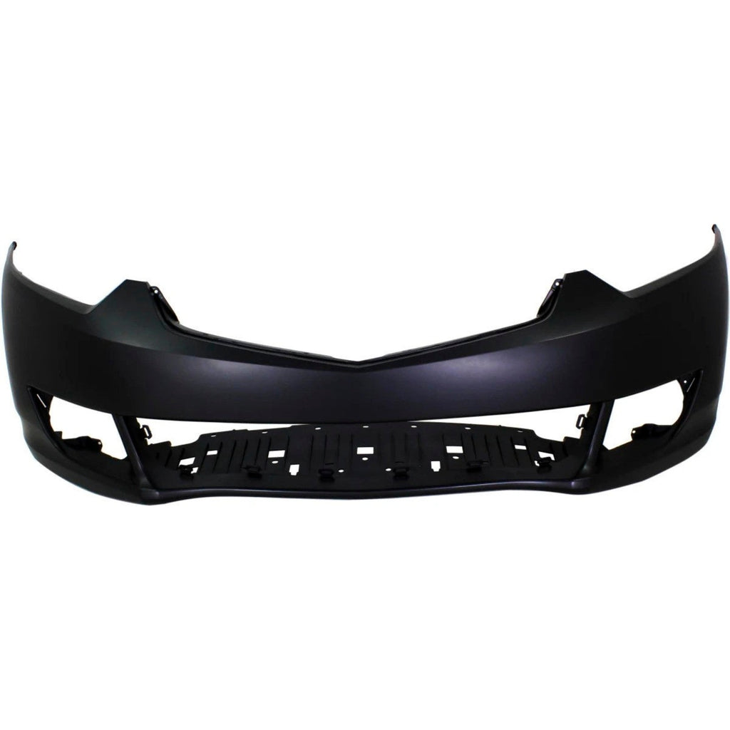 Front Bumper Cover Primed For 2009-2010 Acura TSX Without Headlight Washer and Parking Aid Snsr Holes CAPA Replacement REPA010307PQ