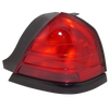 CROWN VICTORIA 00-11 TAIL LAMP RH, Lens and Housing, Dual Bulb Type, w/ Black Molding - CAPA