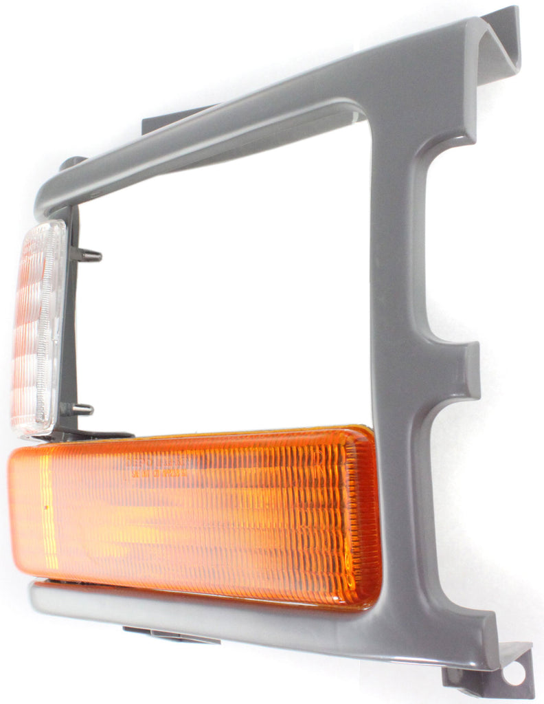 DAKOTA 91-96 PARK LAMP RH, Lens and Housing, w/ Head Lamp Door Gray, Composite Head Lamp