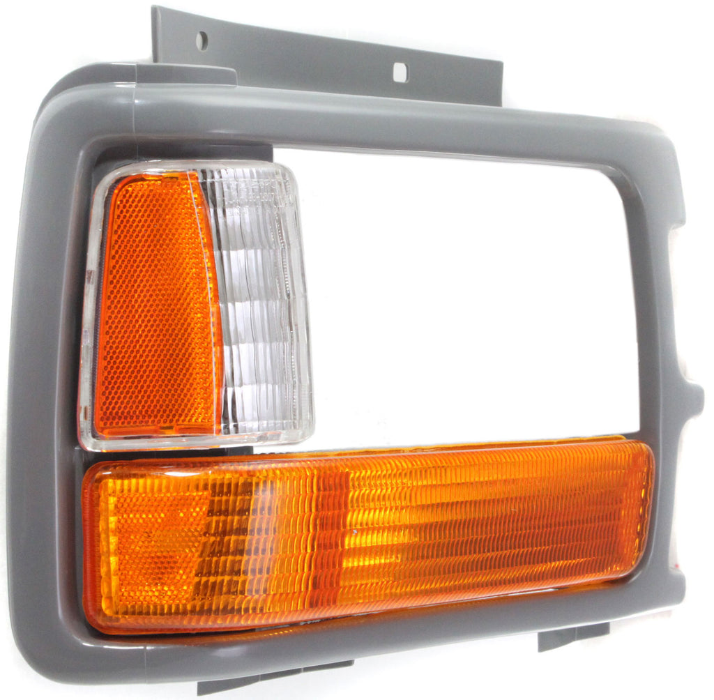 DAKOTA 91-96 PARK LAMP RH, Lens and Housing, w/ Head Lamp Door Gray, Composite Head Lamp