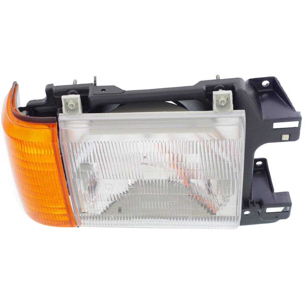 F-SERIES 87-91 HEAD LAMP RH, Assembly, Halogen, w/ Side Marker Lamp, w/o Trim