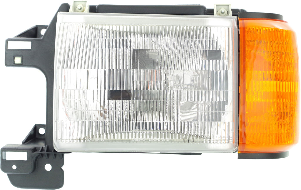 F-SERIES 87-91 HEAD LAMP LH, Assembly, Halogen, w/ Side Marker Lamp, w/o Trim