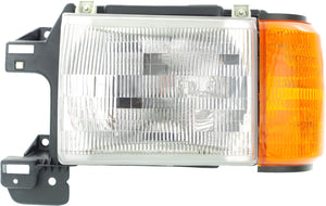 F-SERIES 87-91 HEAD LAMP LH, Assembly, Halogen, w/ Side Marker Lamp, w/o Trim