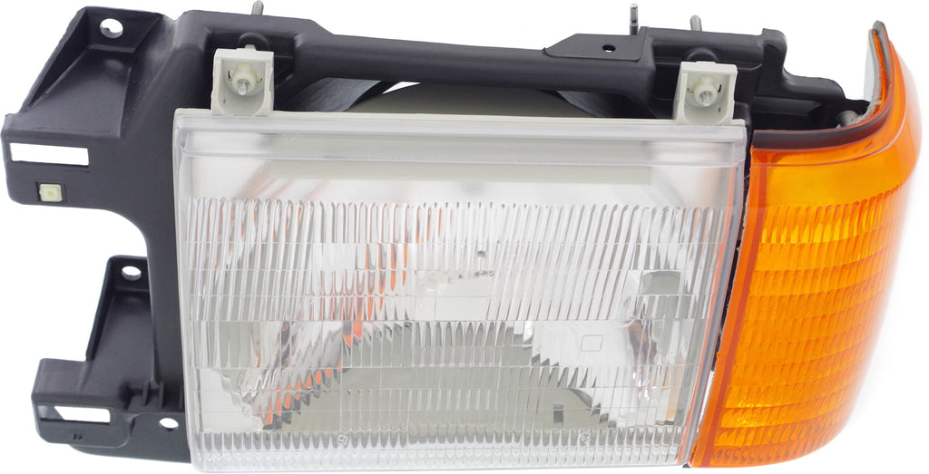 F-SERIES 87-91 HEAD LAMP LH, Assembly, Halogen, w/ Side Marker Lamp, w/o Trim