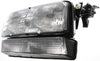 PARK AVENUE 91-93 HEAD LAMP RH, Assembly, Halogen, w/ Black Edged Lens (Includes Park Light)