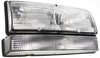 PARK AVENUE 91-93 HEAD LAMP RH, Assembly, Halogen, w/ Black Edged Lens (Includes Park Light)