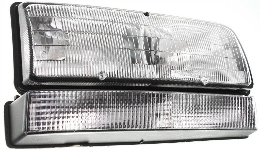 PARK AVENUE 91-93 HEAD LAMP RH, Assembly, Halogen, w/ Black Edged Lens (Includes Park Light)