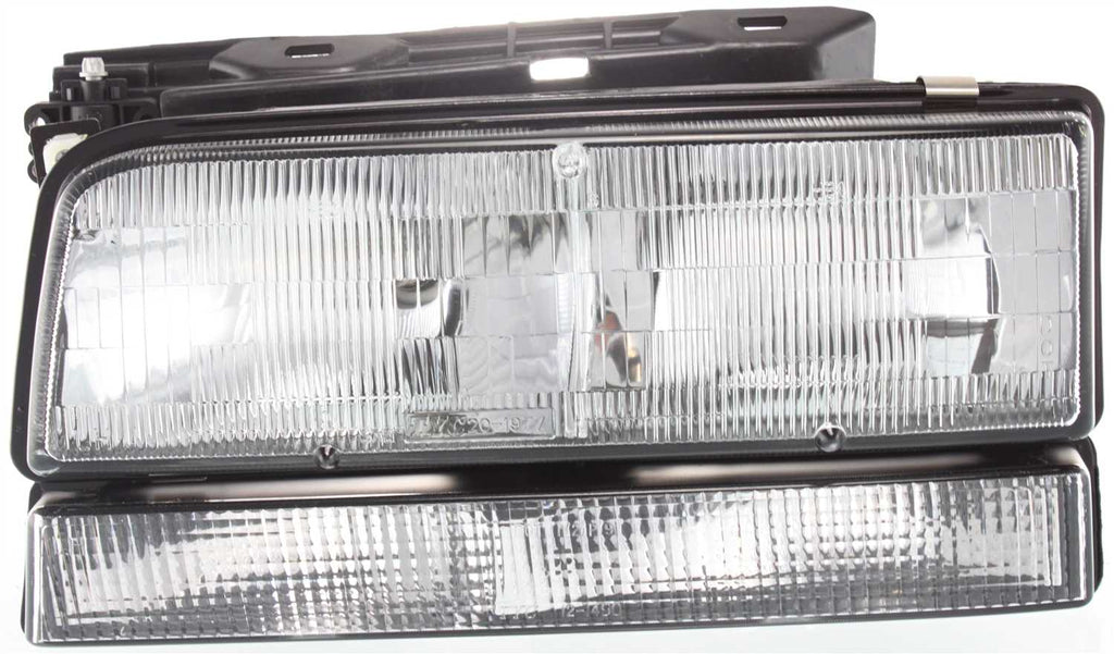 PARK AVENUE 91-93 HEAD LAMP LH, Assembly, Halogen, w/ Black Edged Lens (Includes Park Light)