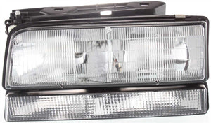 PARK AVENUE 91-93 HEAD LAMP LH, Assembly, Halogen, w/ Black Edged Lens (Includes Park Light)