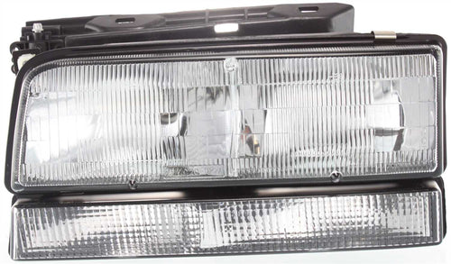 PARK AVENUE 91-93 HEAD LAMP LH, Assembly, Halogen, w/ Black Edged Lens (Includes Park Light)