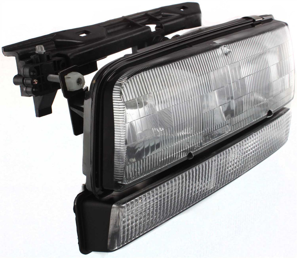 PARK AVENUE 91-93 HEAD LAMP LH, Assembly, Halogen, w/ Black Edged Lens (Includes Park Light)