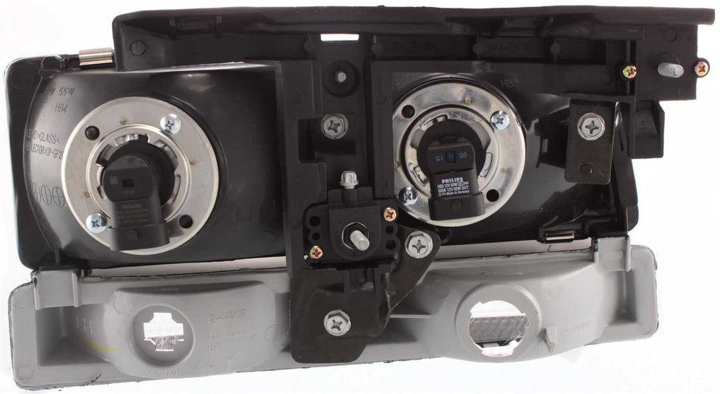 PARK AVENUE 91-93 HEAD LAMP LH, Assembly, Halogen, w/ Black Edged Lens (Includes Park Light)