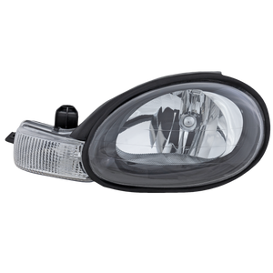 NEON 00-02 HEAD LAMP LH, Assembly, Halogen, Black Interior