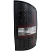 DODGE FULL SIZE P/U 02-06 TAIL LAMP RH AND LH, Assembly, LED, Clear Lens, Black Interior, Reverse Bulb (Halogen), New Body Style
