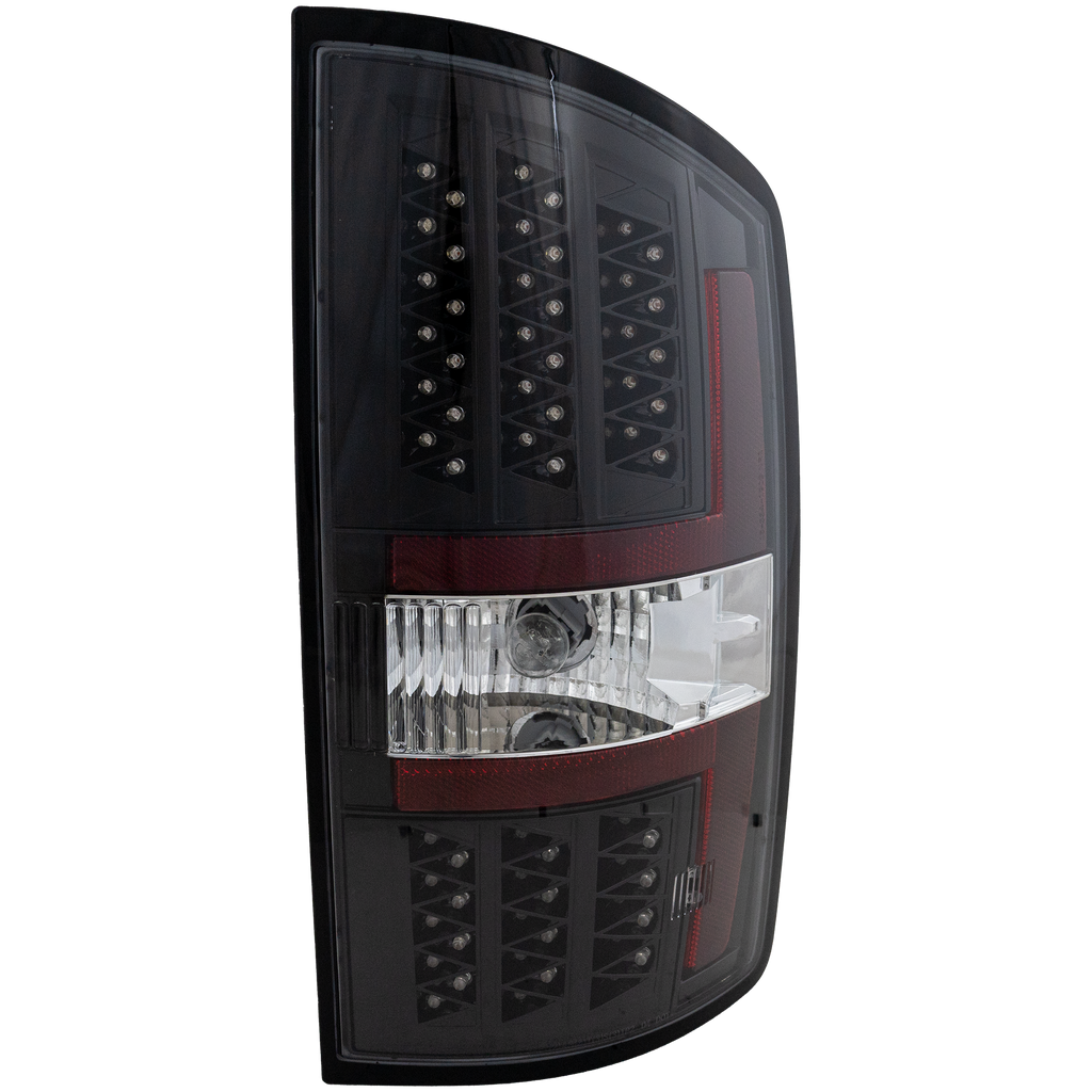 DODGE FULL SIZE P/U 02-06 TAIL LAMP RH AND LH, Assembly, LED, Clear Lens, Black Interior, Reverse Bulb (Halogen), New Body Style