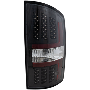 DODGE FULL SIZE P/U 02-06 TAIL LAMP RH AND LH, Assembly, LED, Clear Lens, Black Interior, Reverse Bulb (Halogen), New Body Style