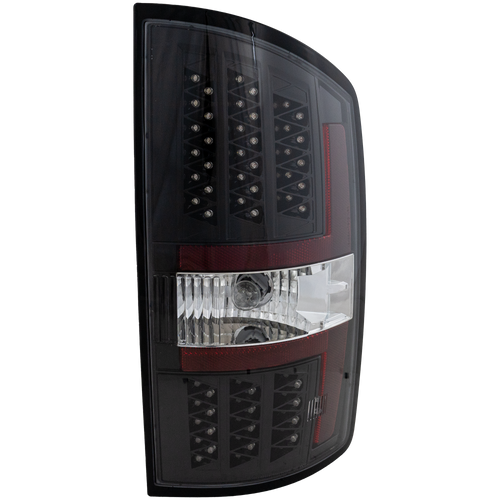 DODGE FULL SIZE P/U 02-06 TAIL LAMP RH AND LH, Assembly, LED, Clear Lens, Black Interior, Reverse Bulb (Halogen), New Body Style