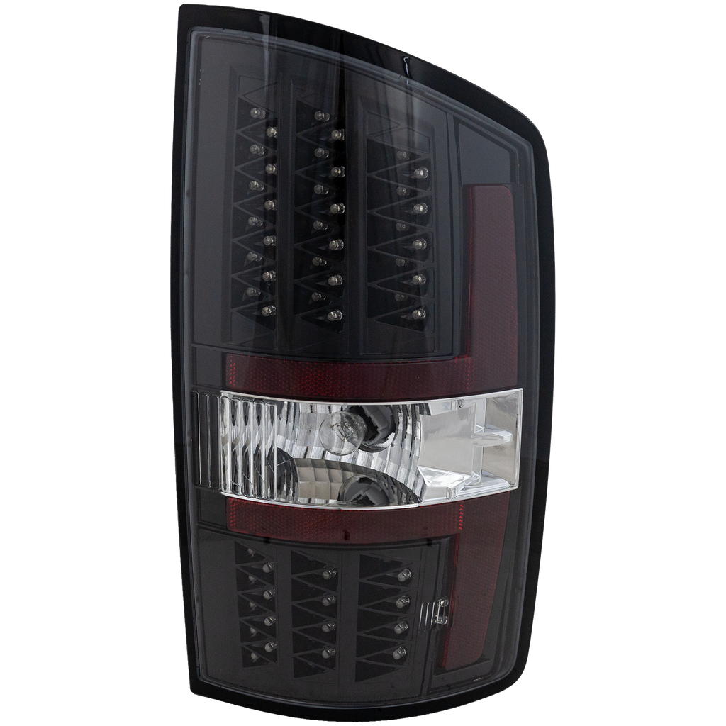 DODGE FULL SIZE P/U 02-06 TAIL LAMP RH AND LH, Assembly, LED, Clear Lens, Black Interior, Reverse Bulb (Halogen), New Body Style