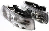SILVERADO 99-02/TAHOE 00-06 PROJECTOR HEAD LAMP RH AND LH, Assembly, w/Halogen, Chrome Interior