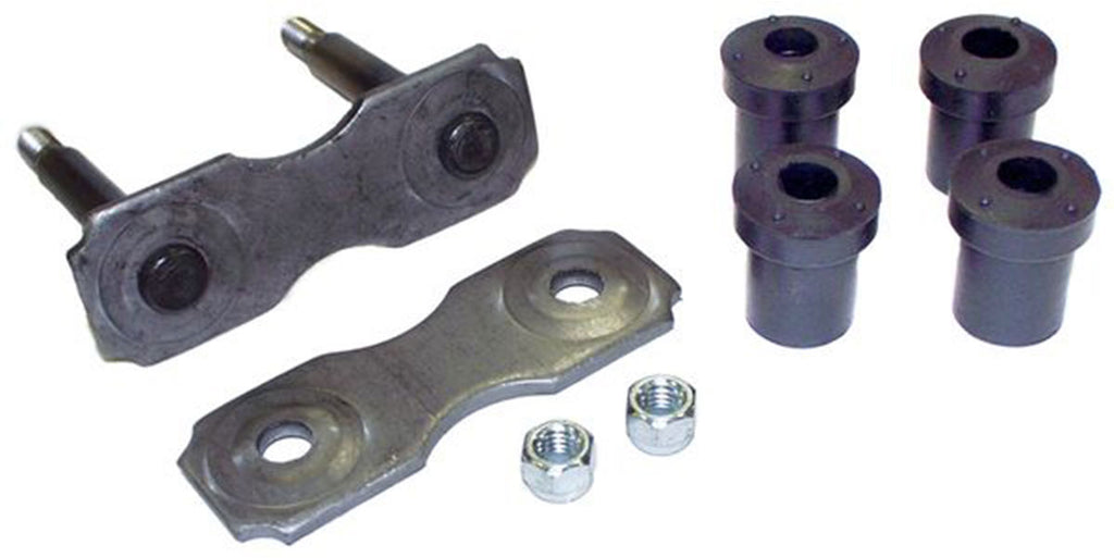 CROWN LEAF SPRING SHACKLE KIT -- Includes shackle plates, bolts, bushings, inner sleeves and self-lo