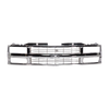 CHEVY C/K SERIES 94-00/SUBURBAN 94-99 GRILLE, Cross Bar, Chrome Shell and Insert, w/ Dual Beam Headlamp