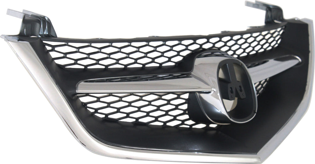 TL 02-03 GRILLE, Chrome Shell/Painted Black Insert, w/ Chrome Center Bar