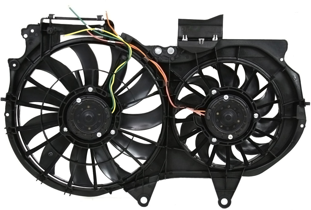 A4/A4 QUATRO 02-09 RADIATOR FAN ASSEMBLY, Dual Fan, 1.8L Eng.