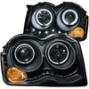 HEADLIGHTS|PROJECTOR W/HALO (CCFL) BLACK CLEAR