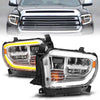 LED CRYSTAL HEADLIGHTS W/ SWITCHBACK CHROME HOUSING W/ DRL