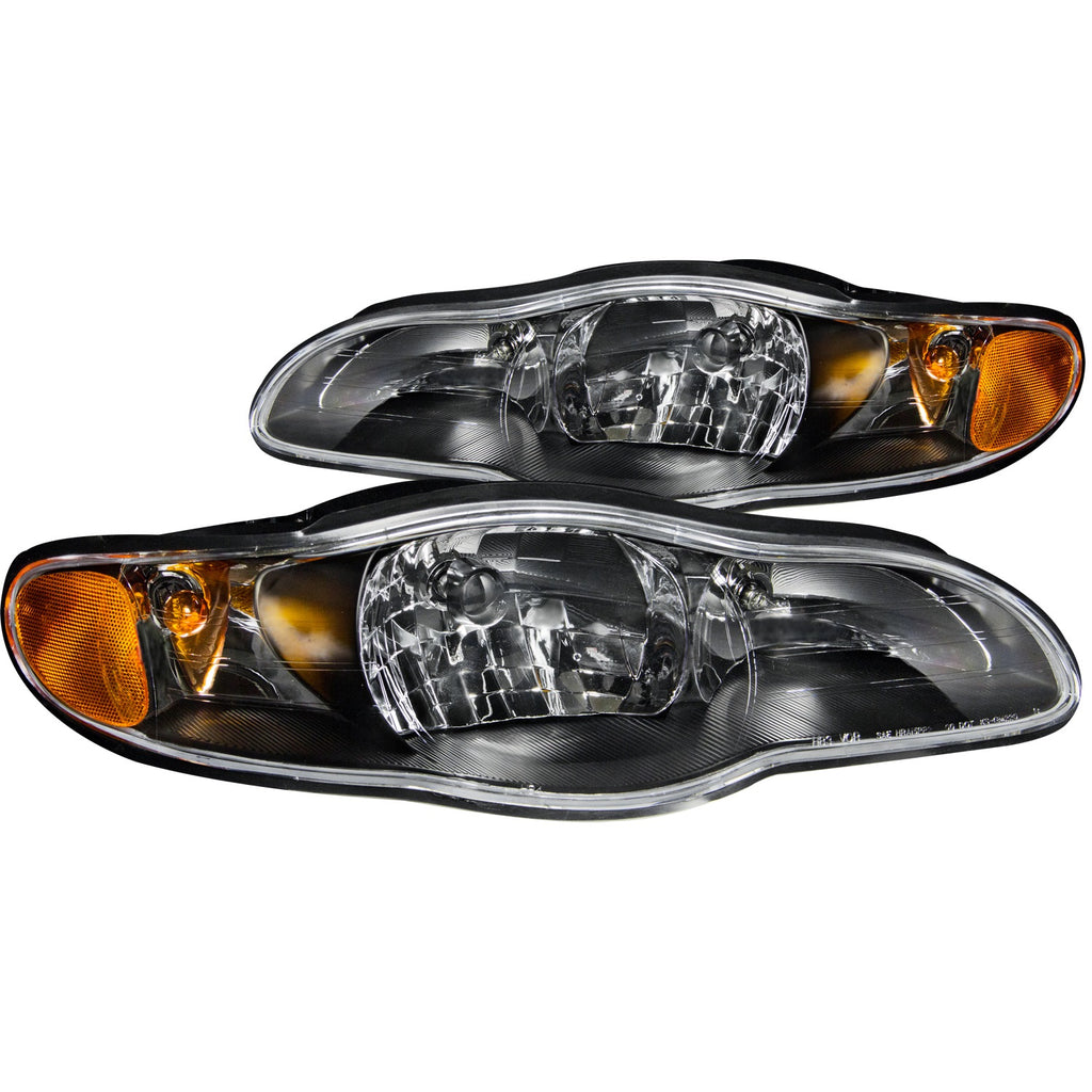 HEADLIGHTS|BLACK WITH AMBER REFLECTORS