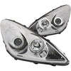 HEADLIGHTS|PROJECTOR WITH HALO/CHROME CLEAR WITH AMBER REFLECTORS (CCFL)