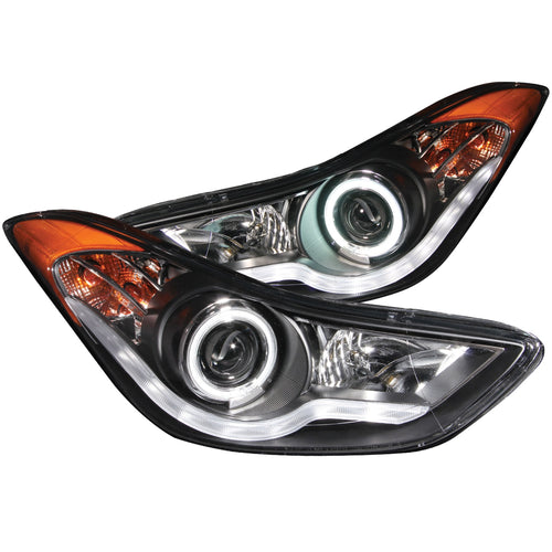 HEADLIGHTS|PROJECTOR HALO BLACK CLEAR (CCFL)